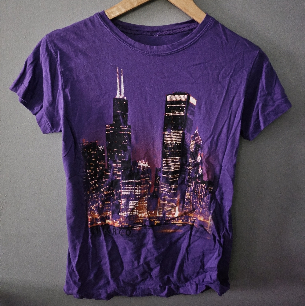 purple city t-shirt emo scene kid